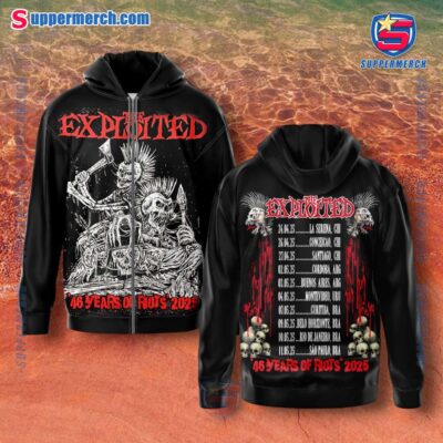 The Exploited 46 Years Of Riots' 2025 T-shirt, Hoodie-a A2X9rNq