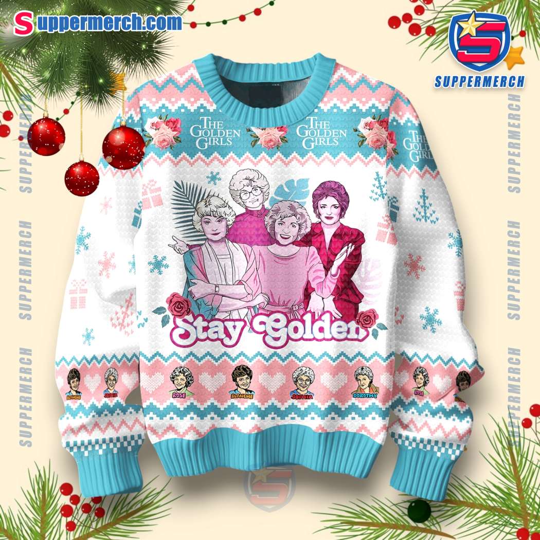 The Golden Girls Stay Golden Christmas Jumper-a HMzQfj9