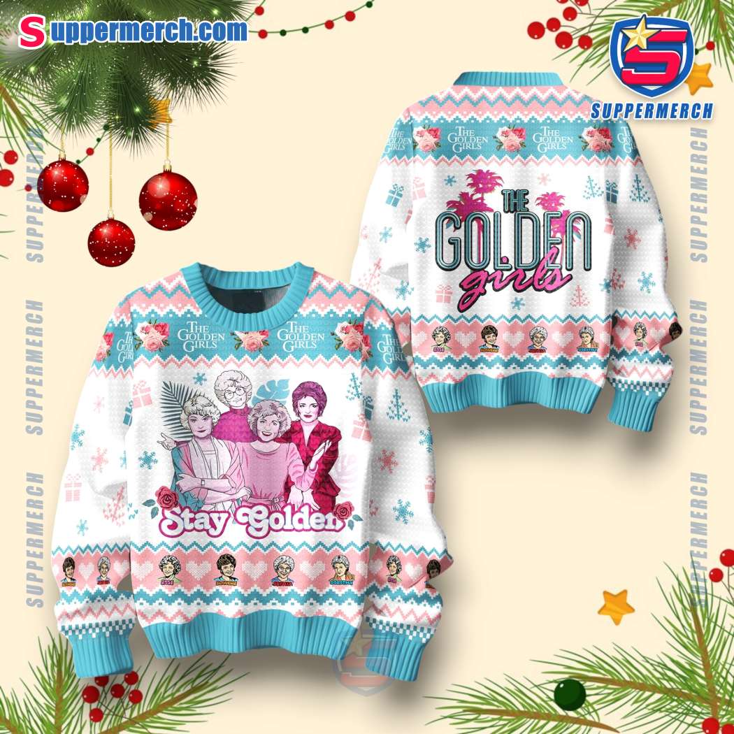 The Golden Girls Stay Golden Christmas Jumper JxskuA4