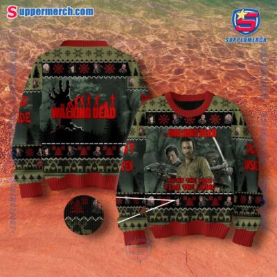 The Walking Dead Fight The Dead Fear The Living Christmas Jumper Sweater wH18pND