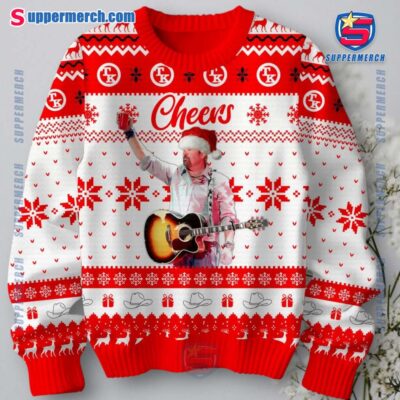 Toby Keith Cheers Ugly Christmas Sweater Jumper-a y18lDa7