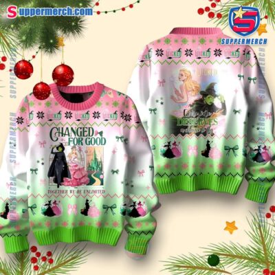 Wicked Changed For Good Together We're Unlimited Ugly Christmas Sweater nMKTrRO