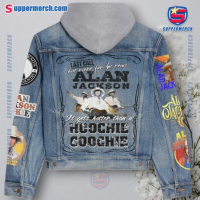 Alan Jackson Last Call One More For The Road Jean Hoodie Jacket-a 3otU4yD