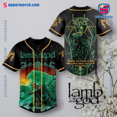 Behold The Lamb Of God Who Takes Away The Sin Of The World Baseball Jersey ragtbRM
