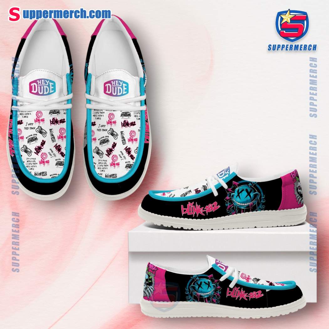 Blink-182 Music Pattern Loafer Shoes-b 8W3029X