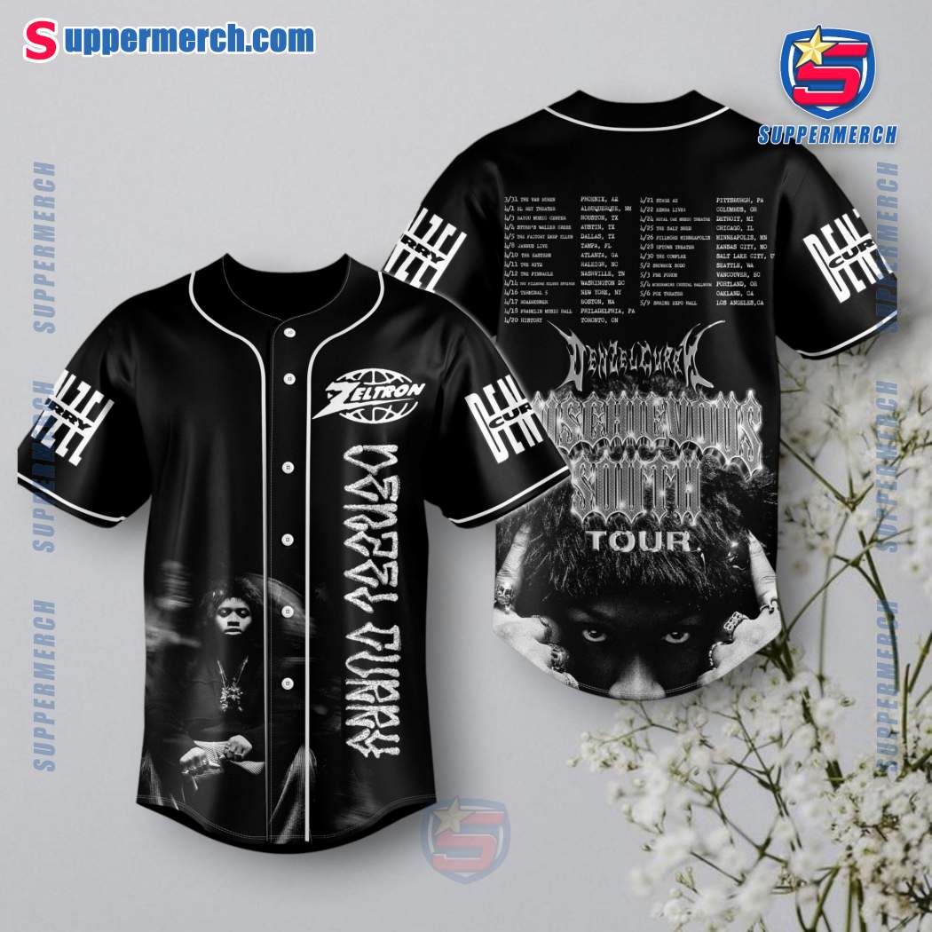 Denzel Curry Mischievous South Tour Baseball Jersey 7niLwBj