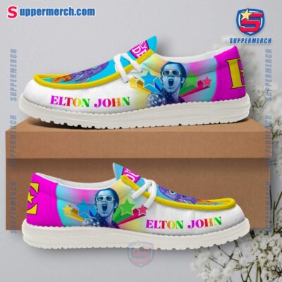 Elton John Rocket Man Colorful Loafer Shoes YqR9Jnp
