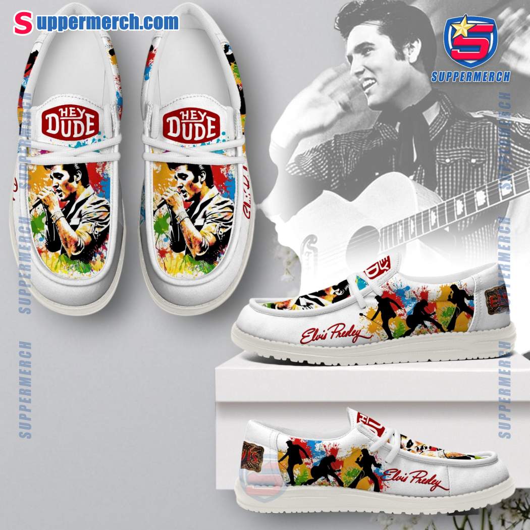 Elvis Presley Colorful Splash Loafer Shoes nelxGfH