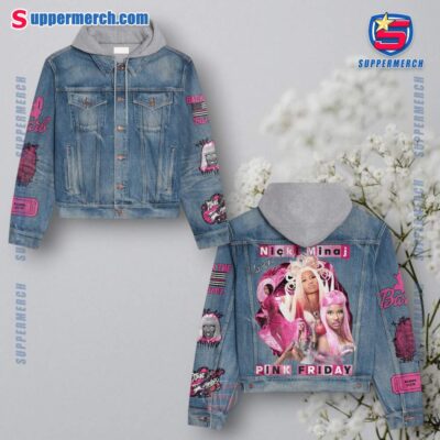 Nicki Minaj Pink Friday Signature Jean Hoodie Jacket 7eHcRF9