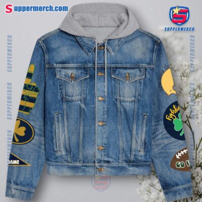 Notre Dame Fighting Irish 2025 Capital One Orange Bowl Champions Jean Hoodie Jacket-a EtxB2ls