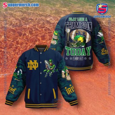 Notre Dame Fighting Irish Play Like A Champion Today 2025 Baseball Jacket F7H1qoT