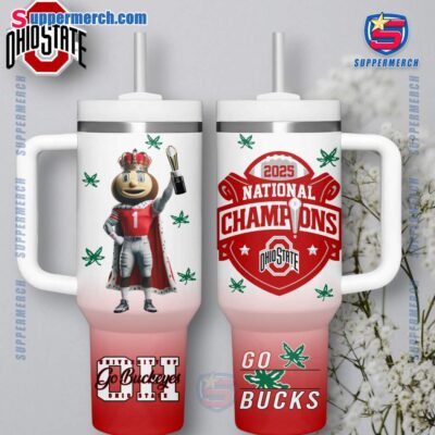Ohio State Buckeyes 2025 National Champions 40oz Tumbler With Handle 50s8JKR