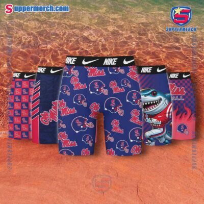 Ole Miss Rebels 5Pcs Men's Underwear Boxer Brief 7jHygit