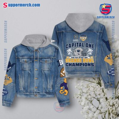 Penn State Nittany Lions 2025 Capital One Orange Bowl Champions Jean Hoodie Jacket eljDyco