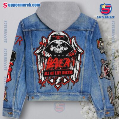 Slayer All Of Life Decays Jean Hoodie Jacket-a YliV4CR