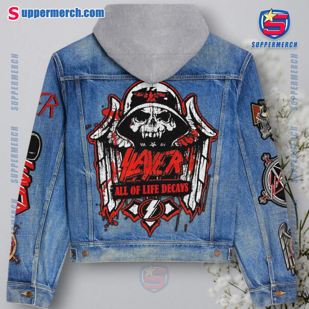Slayer All Of Life Decays Jean Hoodie Jacket-a YliV4CR