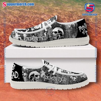 The Exploited Punk's Not Dead Loafer Shoes DB96EVK
