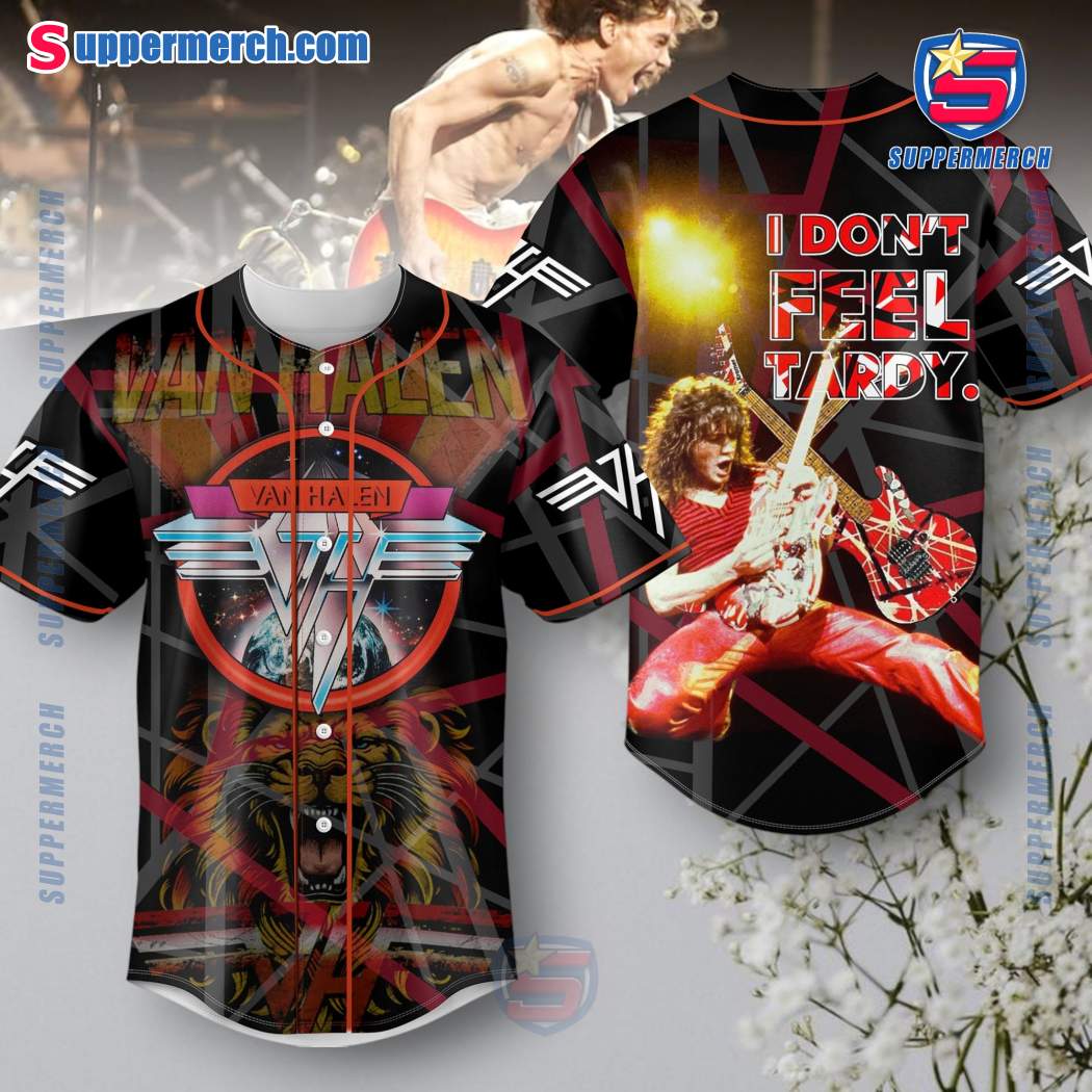 Van Halen I Don't Feel Tardy Baseball Jersey UVlOPyr