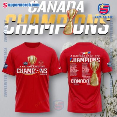 2025 4 Nations Face-off Champions Canada Shirt JclQekr