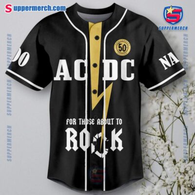 Acdc For Those About To Rock 50th Anniversary Personalized Baseball Jersey-a lKyM45N