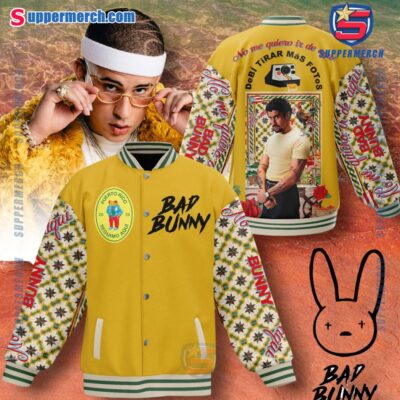 Bad Bunny No Me Quiero Ir De Aqui Debi Tirar Mas Fotos Baseball Jacket-Photoroom atjirw1