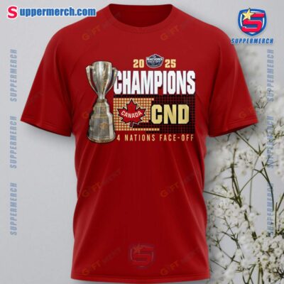 Canada Hockey 2025 Champions 4 Nations Face-off Shirt-a UOm9MkB