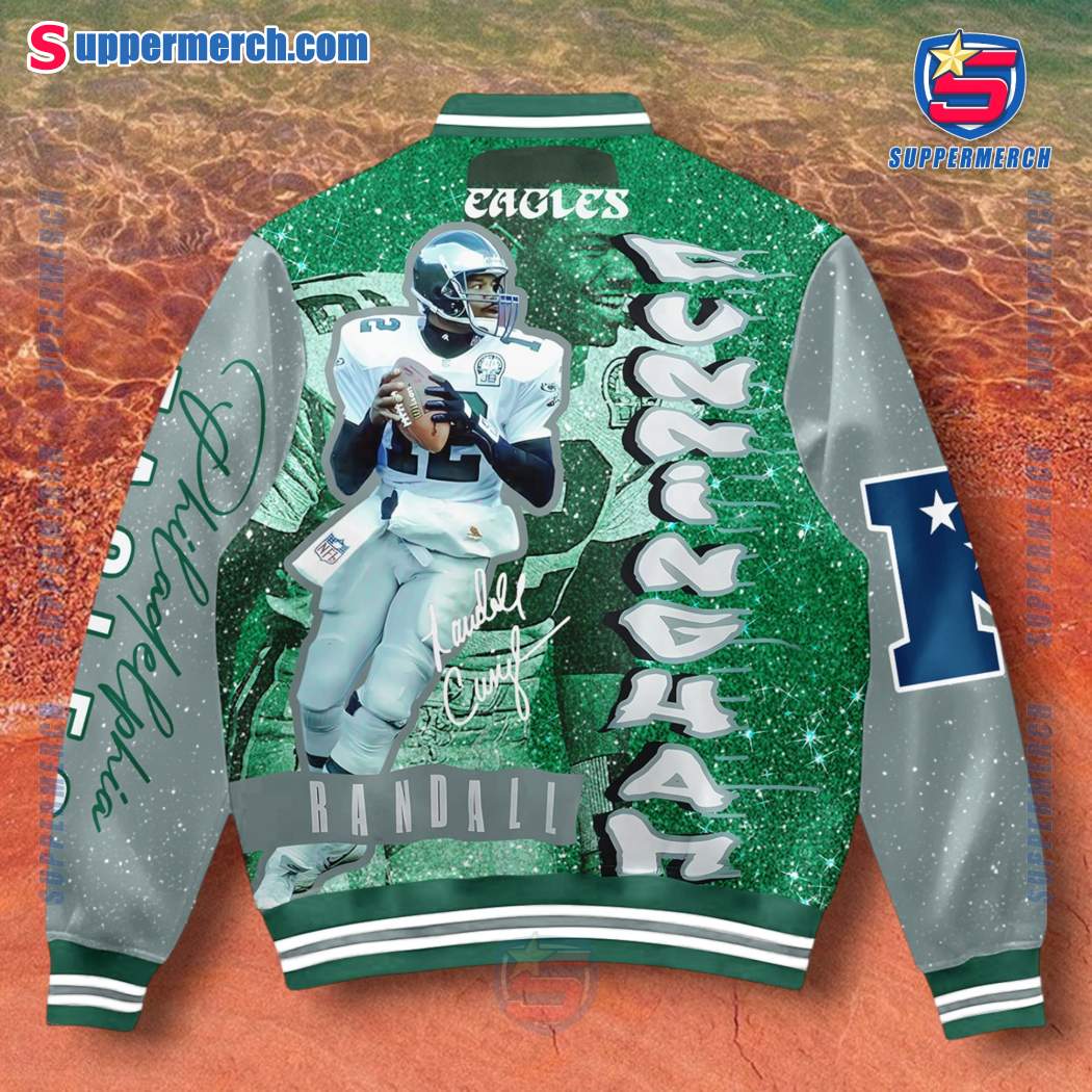 Philadelphia Eagles Randall Cunningham Baseball Jacket-c MnrwcNZ