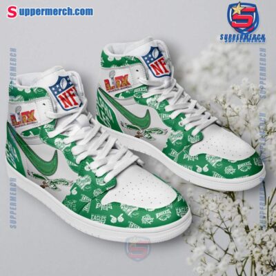 Philadelphia Eagles Super Bowl Lix Champions Air Jordan High Top Shoes-a spzole6
