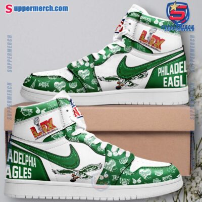 Philadelphia Eagles Super Bowl Lix Champions Air Jordan High Top Shoes Xe8DtZK
