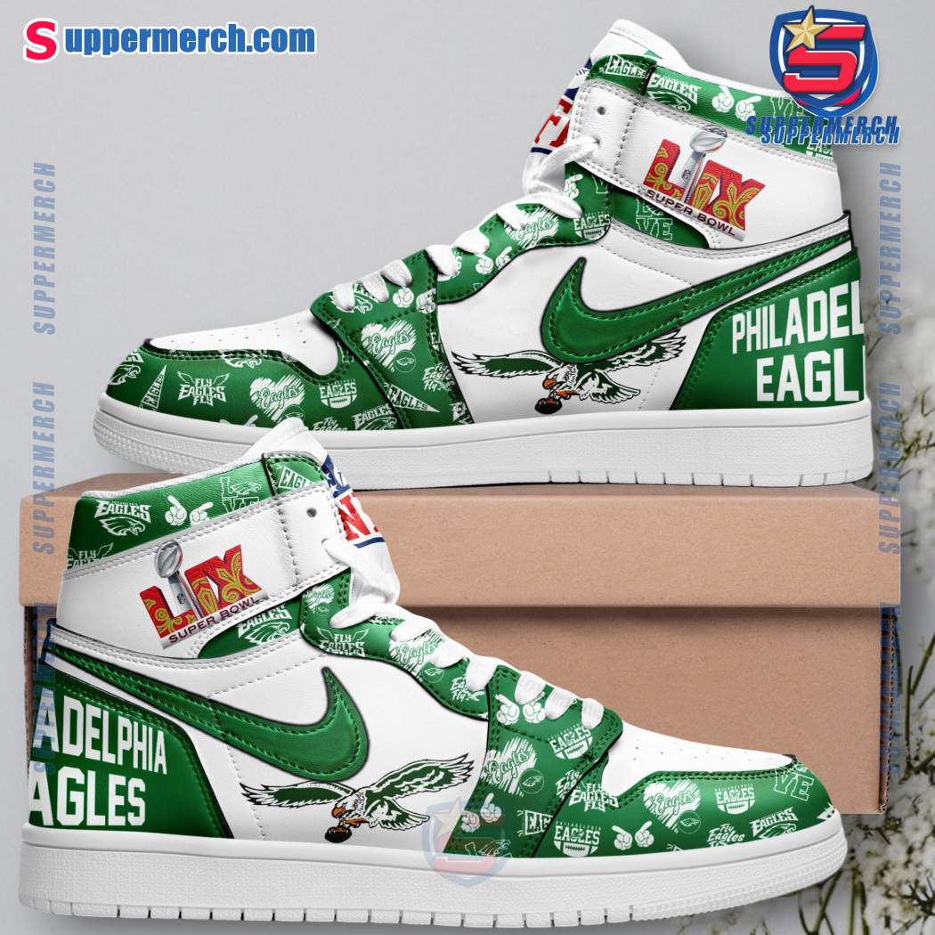 Philadelphia Eagles Super Bowl Lix Champions Air Jordan High Top Shoes Xe8DtZK