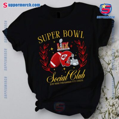 Super Bowl LIX Social Club Just Here For Kansas City Chiefs Pajamas Set-a LdGJpvV