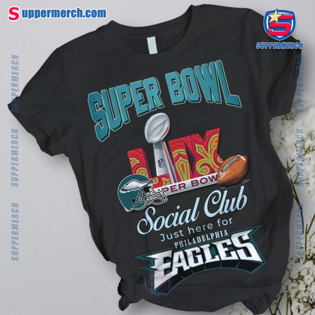 Super Bowl LIX Social Club Just Here For Philadelphia Eagles Pajamas Set-a 30TwRfe