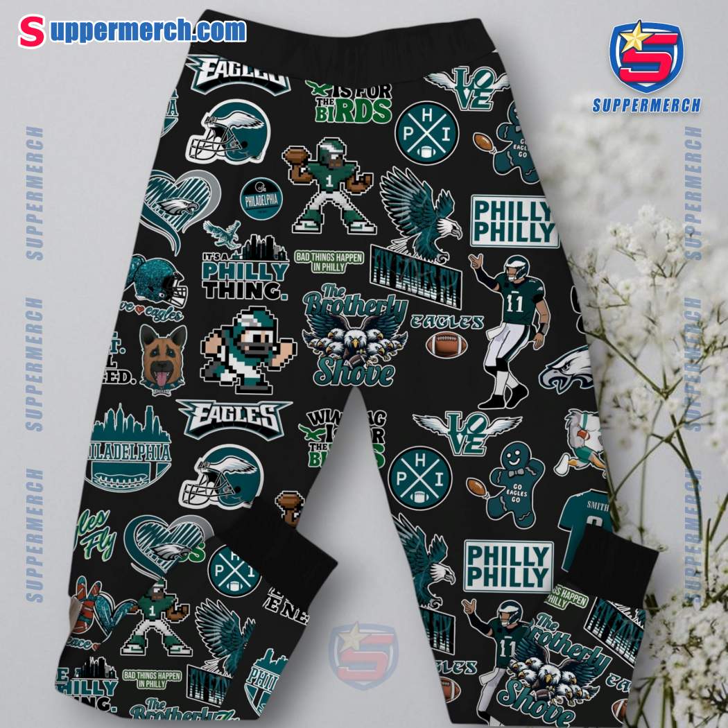 Super Bowl LIX Social Club Just Here For Philadelphia Eagles Pajamas Set-b bDfEOSv