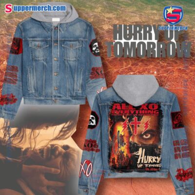 The Weeknd Hurry Up Tomorrow All Xo Everything Presented By The Weeknd Bible Jean Hoodie Jacket JSprFOw