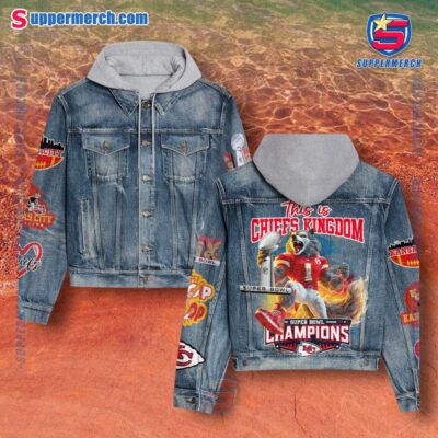 This Is Chiefs Kingdom Super Bowl Champions Jean Hoodie Jacket BkdW1Ml