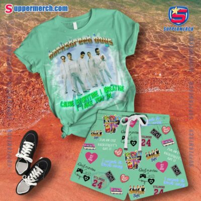 Backstreet Boys Cause Everytime I Breathe I Take You In Short Pajamas Set 8C7jDHa