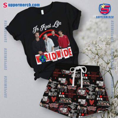 Big Time Rush In Real Life Worldwide Short Pajamas Set FZBqNC0