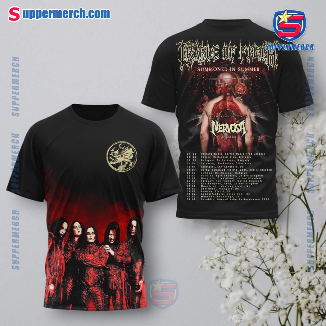 Cradle Of Filth Summoned In Summer Tour 2025 Shirt iBJlsuN