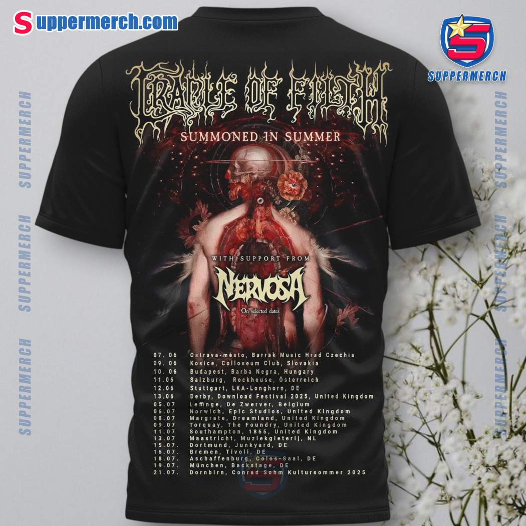 Cradle Of Filth Summoned In Summer Tour 2025 Shirt-b TLPxd4h