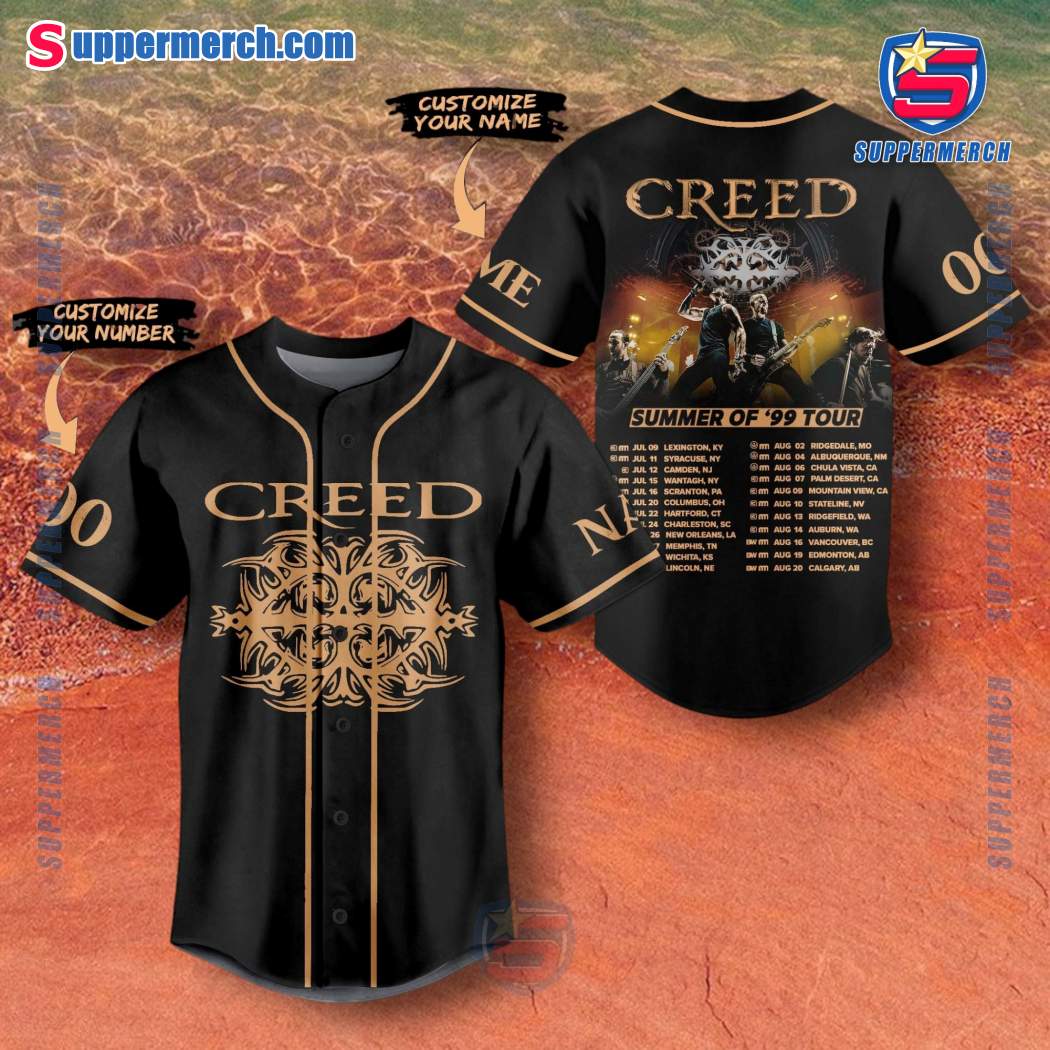 Creed Summer Of '99 Tour Personalized Baseball Jersey gMUb8ik