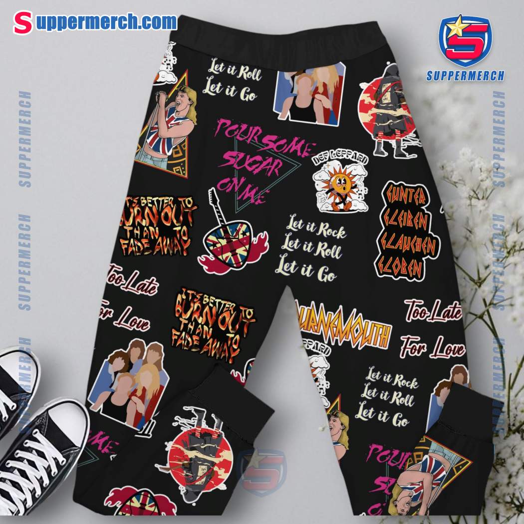 Def Leppard It's Better To Burn Out Than Fade Away Pajamas Set-a Ob1Mvd8
