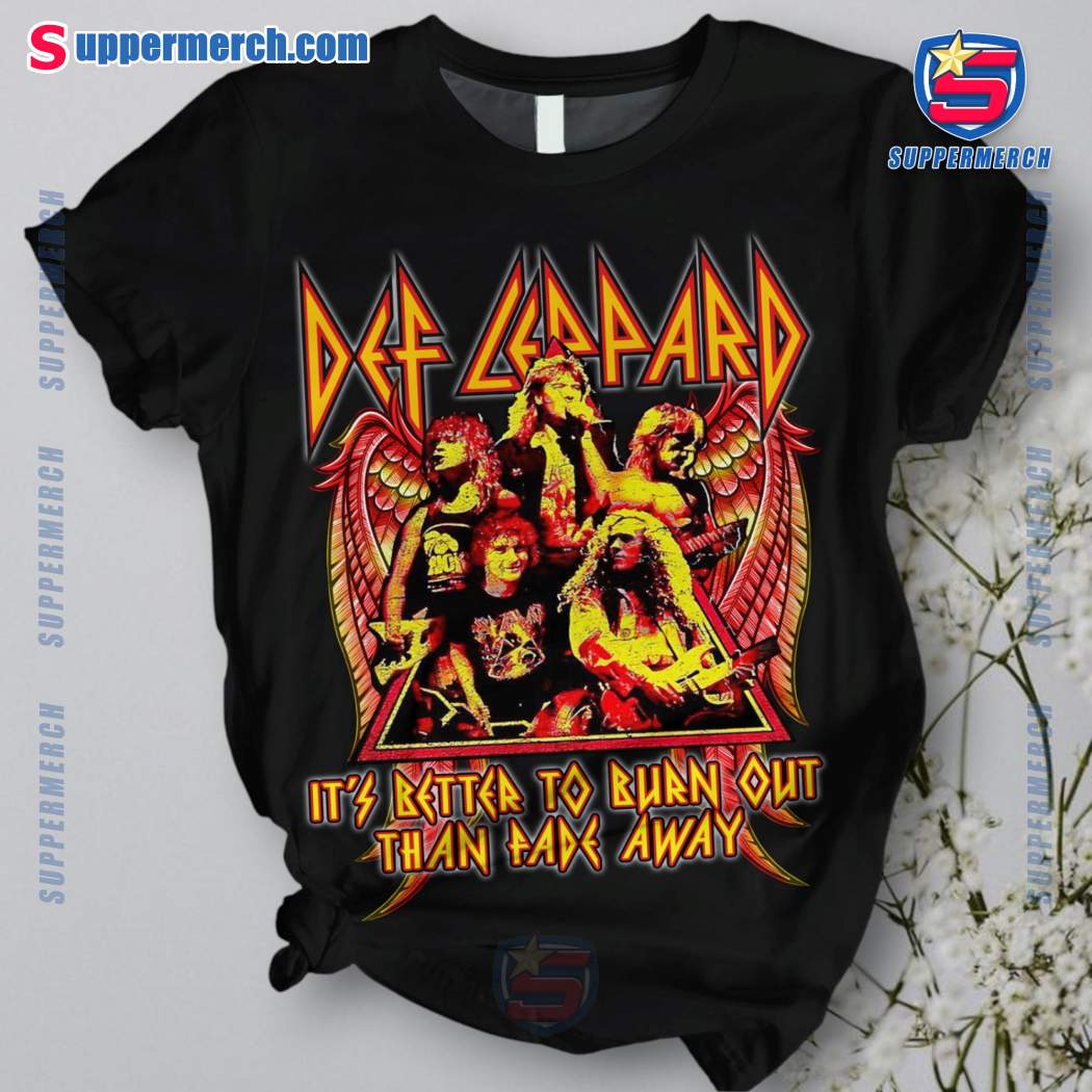 Def Leppard It's Better To Burn Out Than Fade Away Pajamas Set-b ro0eyiJ