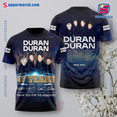 Duran Duran 47 Years Tour 2025 Signatures T-shirt, Hoodie 85IkbZL