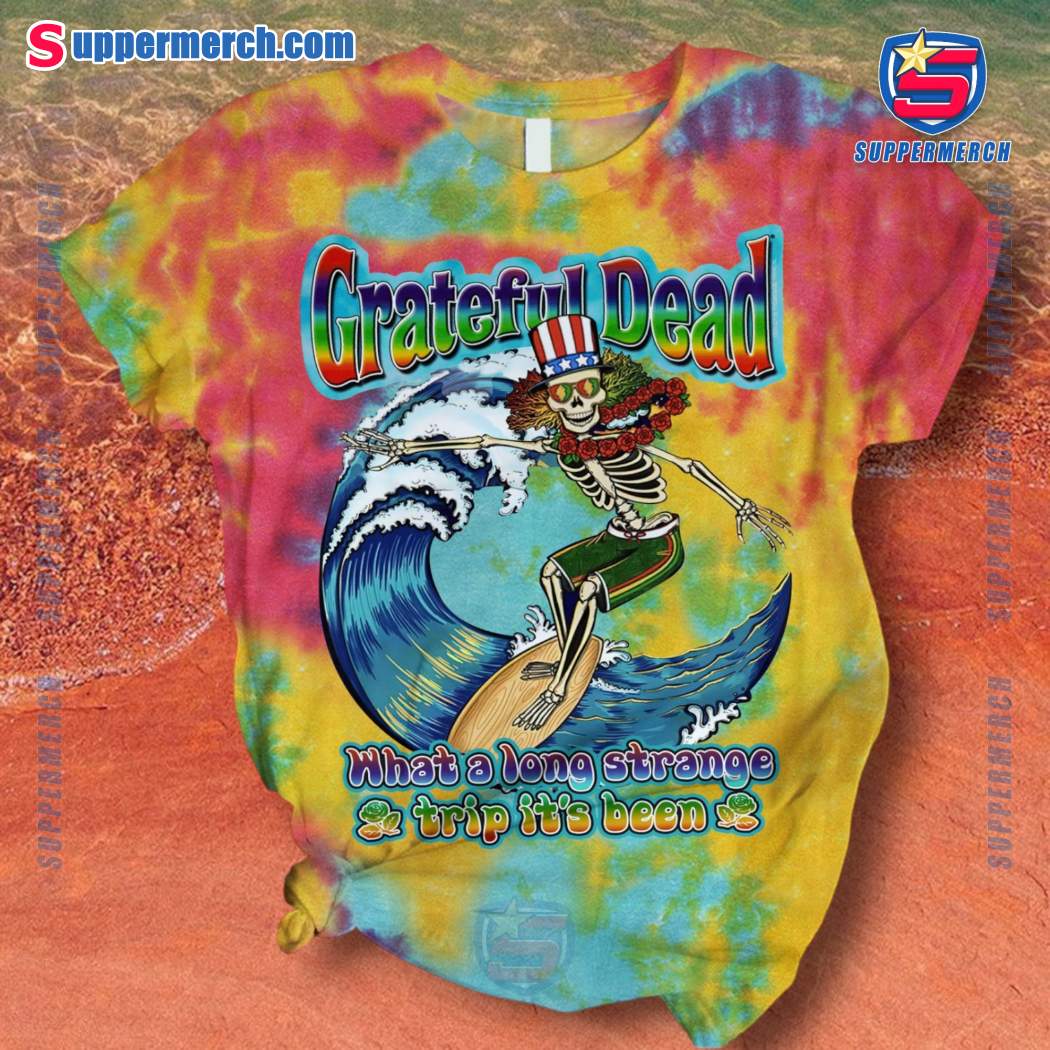 Grateful Dead What A Long Strange Trip It's Been Tie Dye Short Pajamas Set-b QN4LjzC