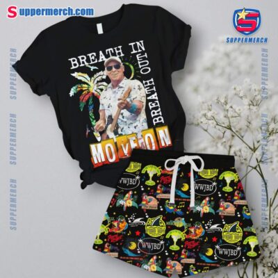 Jimmy Buffett Breathe In Breathe Out Move On Short Pajamas Set GZObTDA