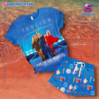 Kylie Minogue Tension I Know You Want To Take Me Home Short Pajamas Set kuVya0E