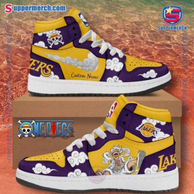 LA Lakers One Piece Luffy Personalized Air Jordan High Top Shoes x12zSTu