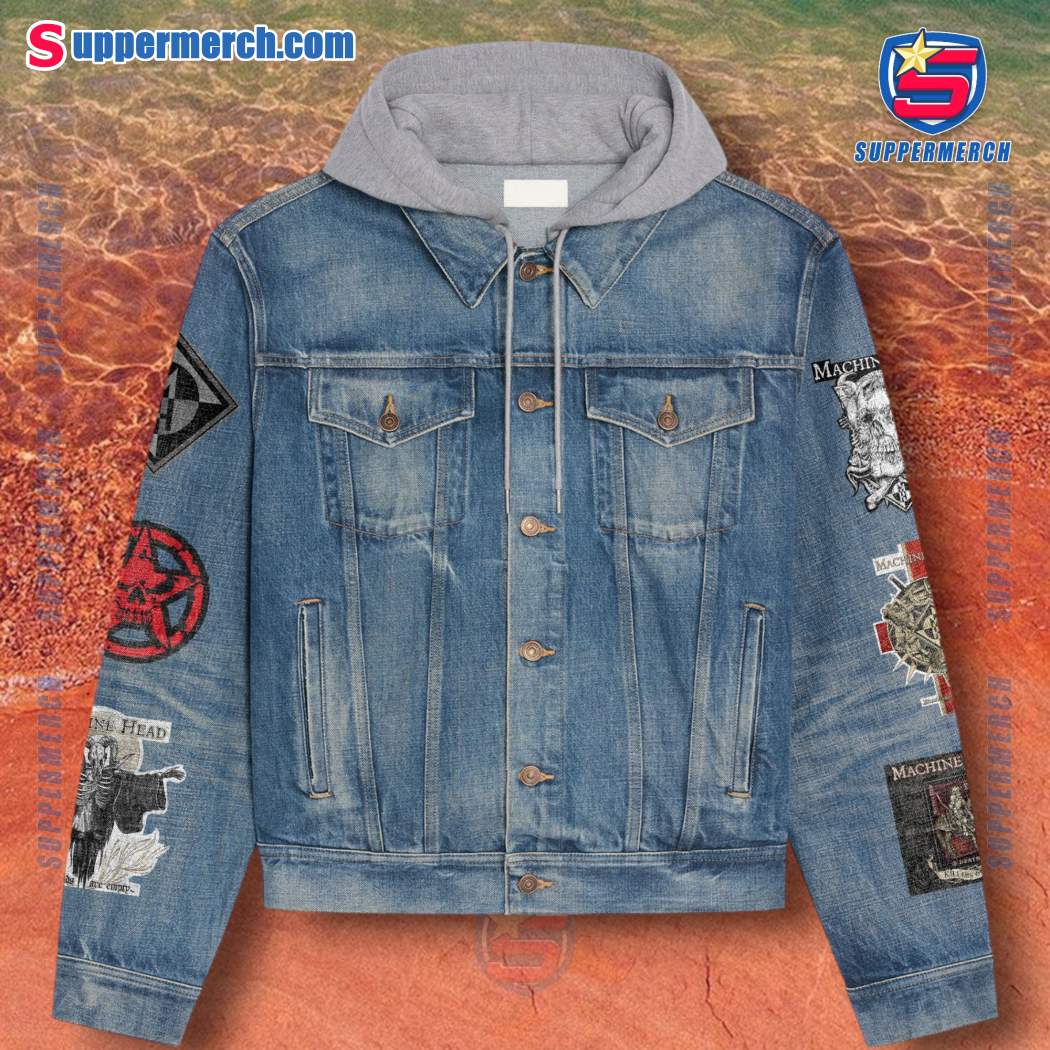 Machine Head My Heart Bleeds For None But My Own Jean Hoodie Jacket-b vTk849U