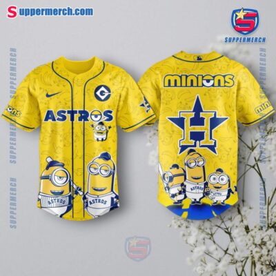 Minions X Houston Astros Baseball Jersey BOEUhpz