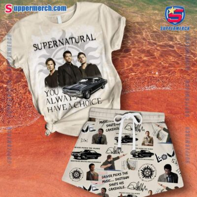 Supernatural You Always Have A Choice Short Pajamas Set TEQzGbI